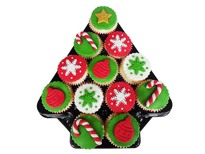 Christmas tree cupcake box