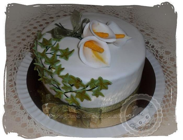 Calla lilies cake 