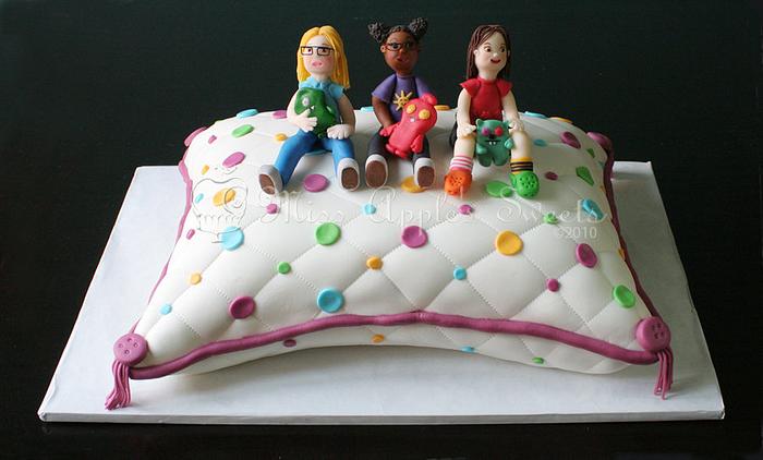 Girls on a Pillow Cake