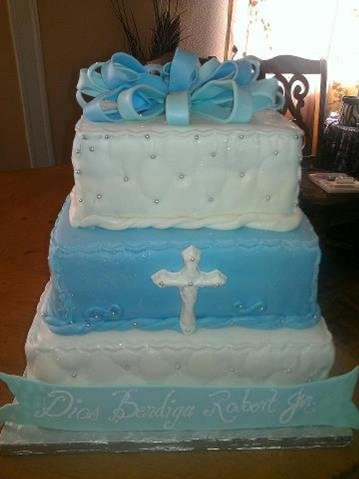 Little Boy Baptism Cake