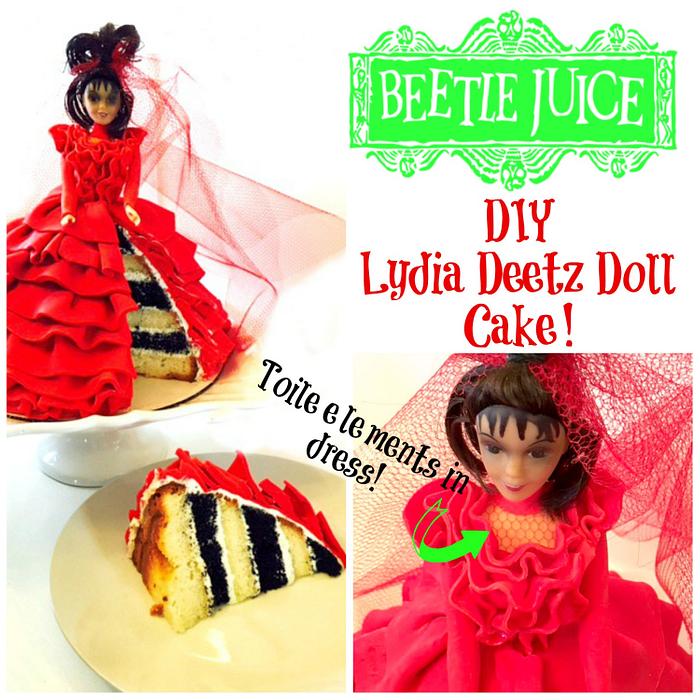 LYDIA DEETZ 'BEETLEJUICE' DOLL CAKE!