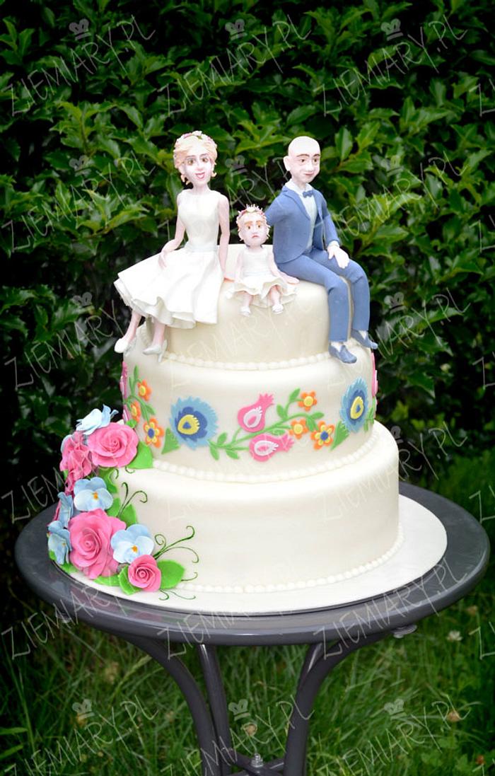 regional-themed wedding cake