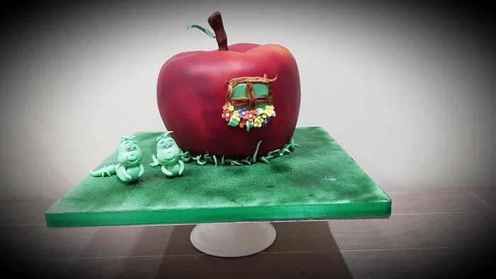 Apple Themed Twins cake 