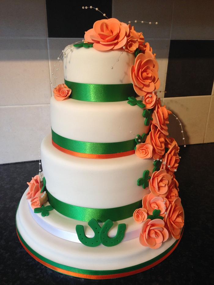 Irish themed wedding cake