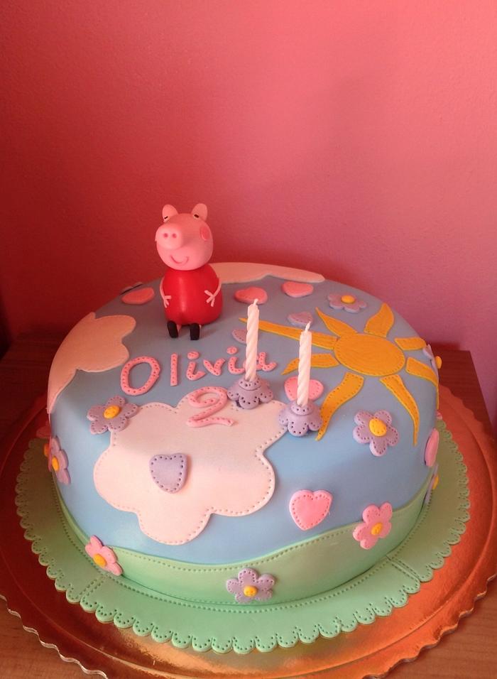 Peppa pig's cake