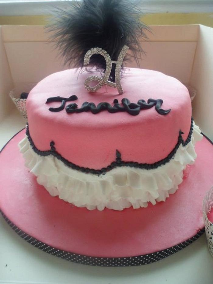 Couture Style 21st Birthday cake