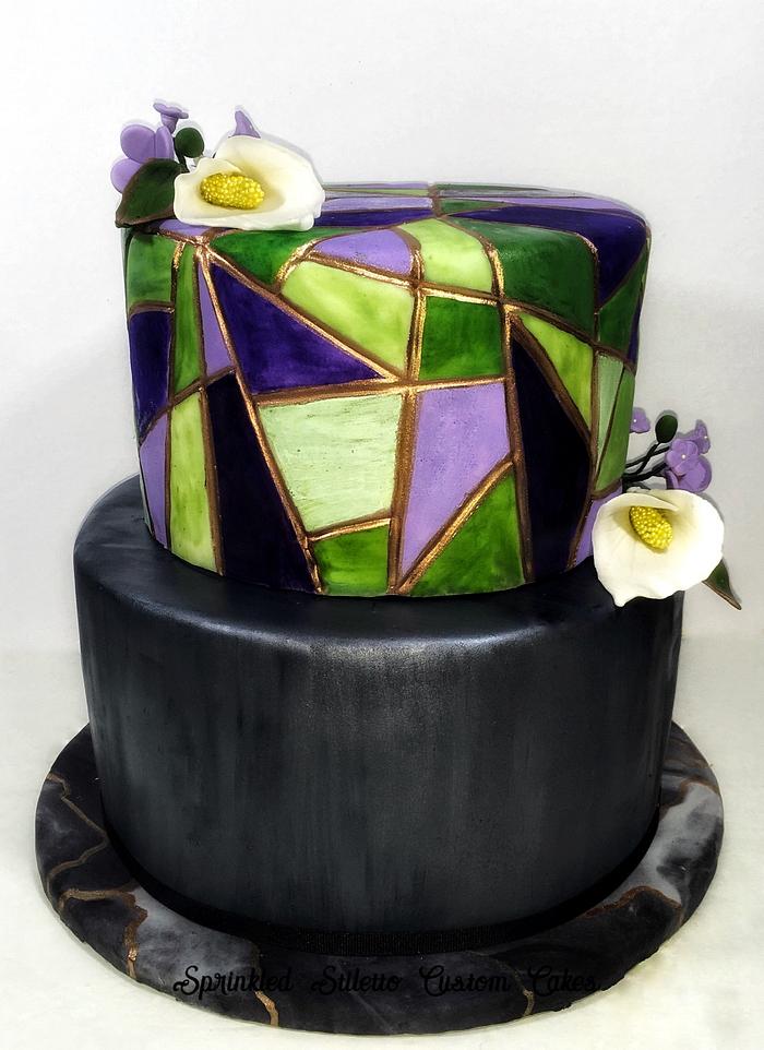 Mosaic wedding cake 