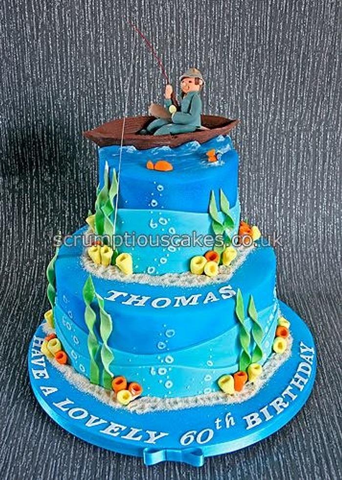 Trout Fishing themed cake with 3D fish | Charly's Bakery | Flickr