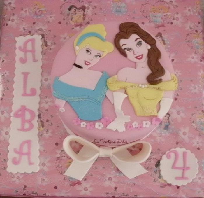 Bella and Cinderella Cake