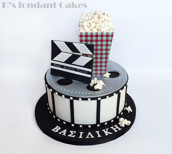 Movie reel cake