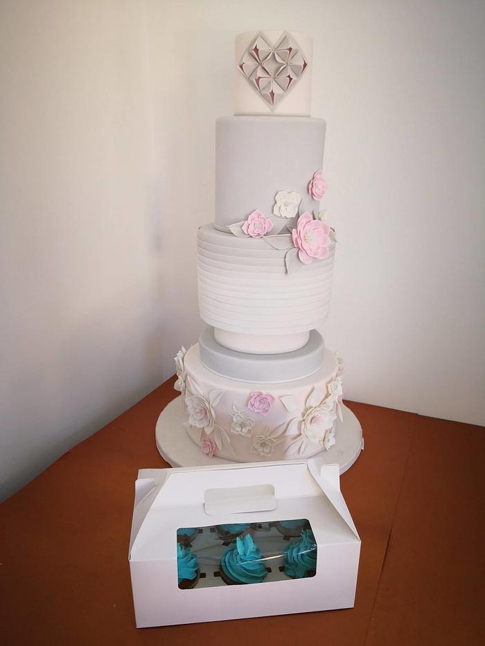 Origami wedding cake 