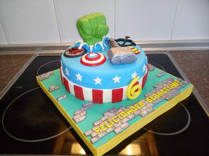 The Avengers cake