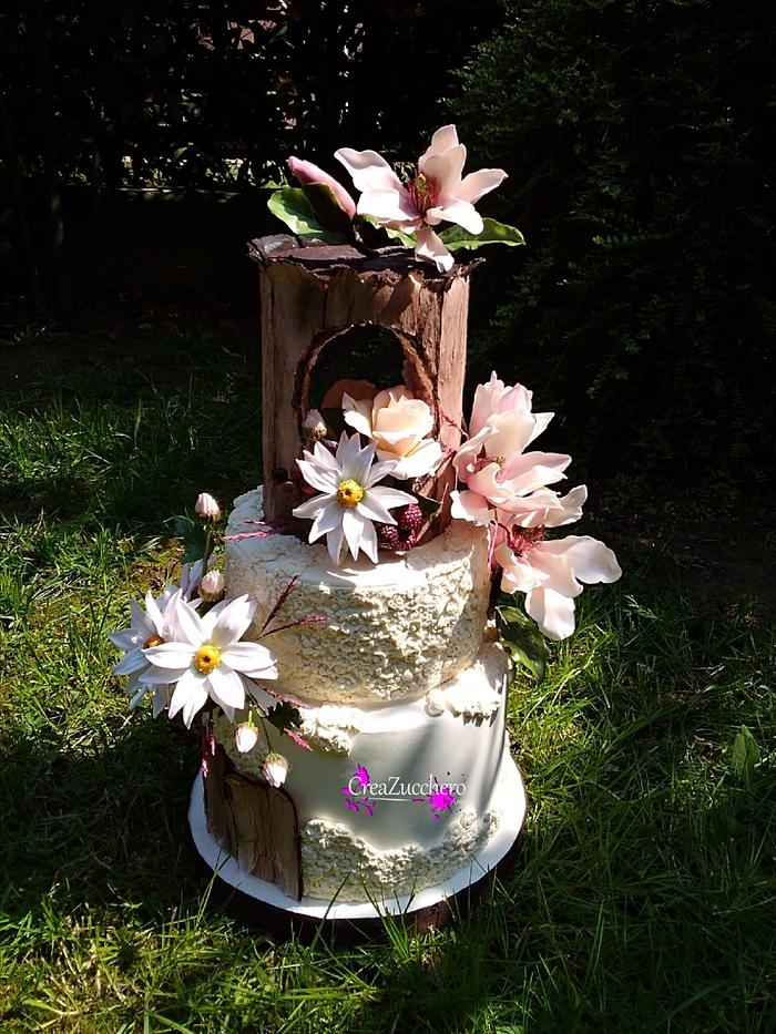 Spring garden cake