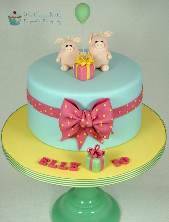 Pig Celebration Cake