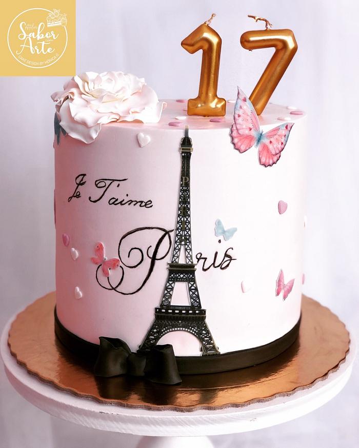 Paris & Eiffel Tower - Decorated Cake by Layla A - CakesDecor