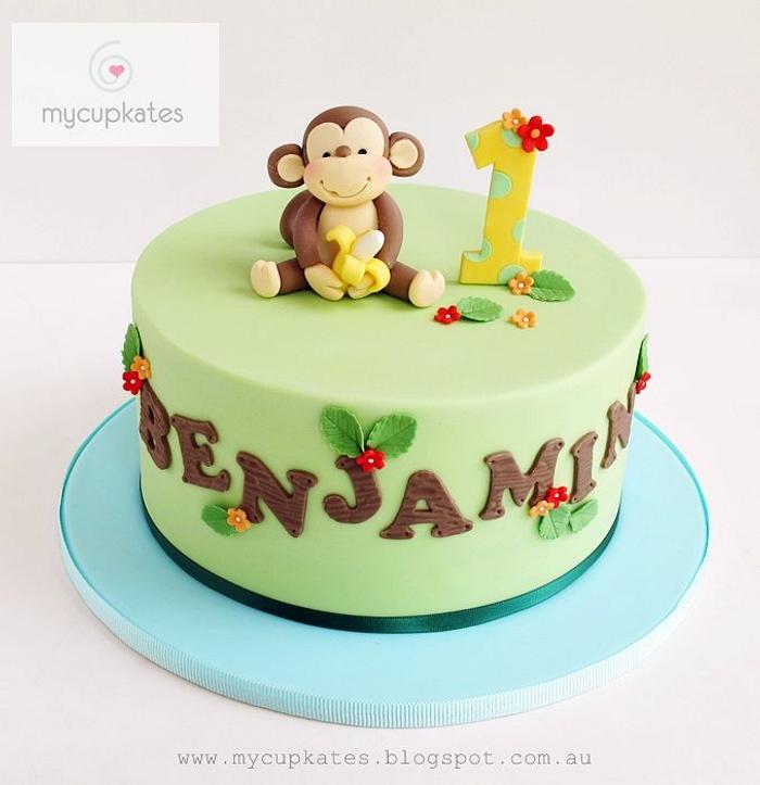 Cheeky monkey 1st birthday cake