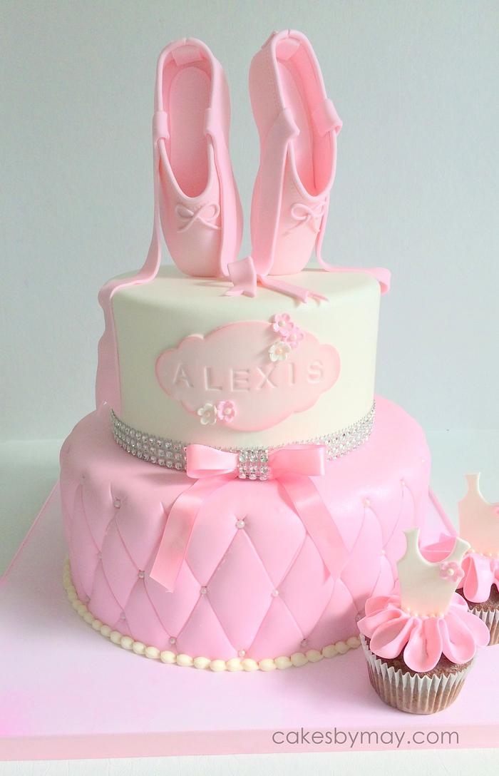 A Very Girly and Pink Ballerina Cake