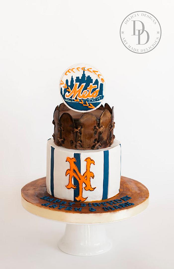 Mets Baseball Styled Cake