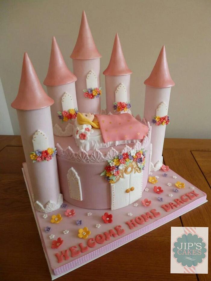 Sleeping Beauty Princess Castle Cake 