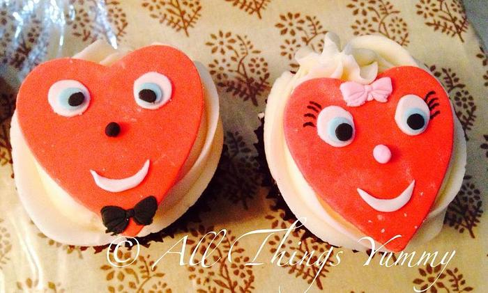Mr. and Ms. Valentine Cupcakes!