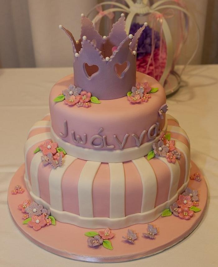 Princess crown theme cake