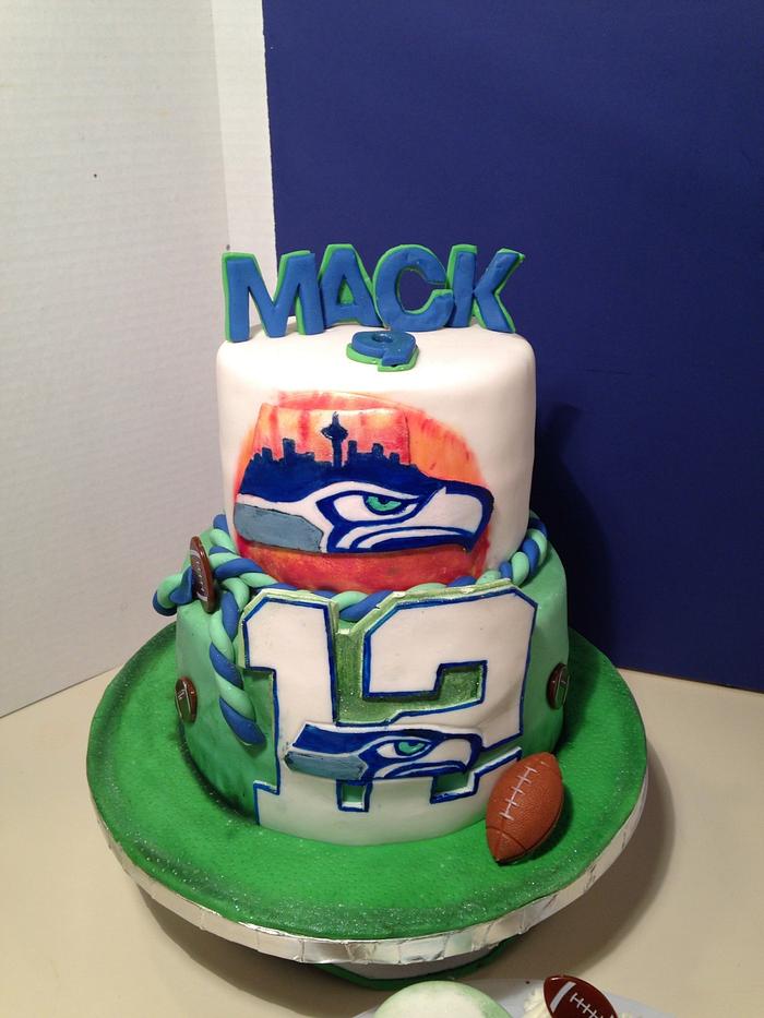 12th man Seattle Seahawks cake
