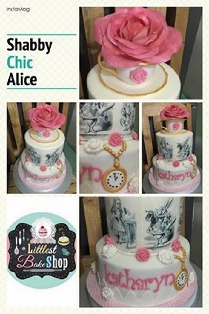 Alice in Wonderland Shabby Chic Cake