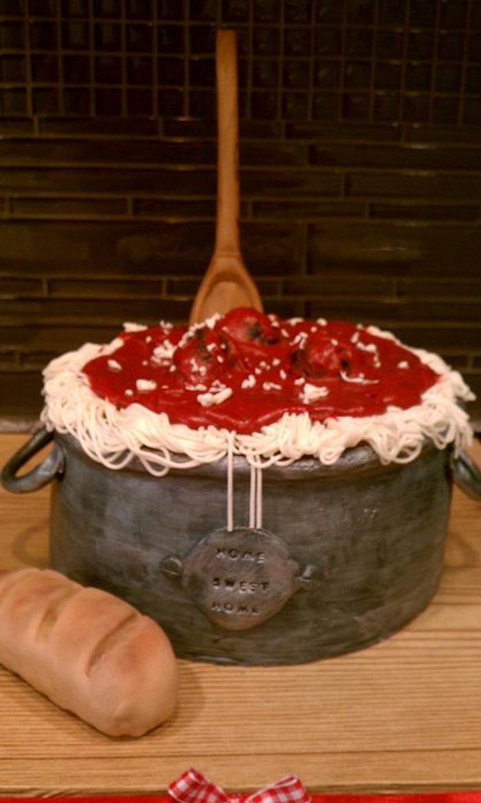 spaghetti cake based on tutorial royal bakery