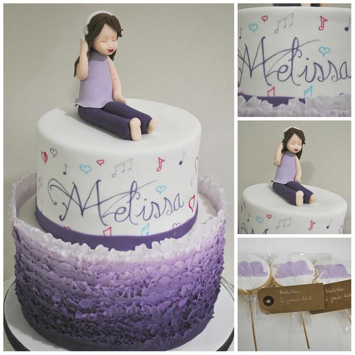 Violetta inspired cake for Melissa's communion