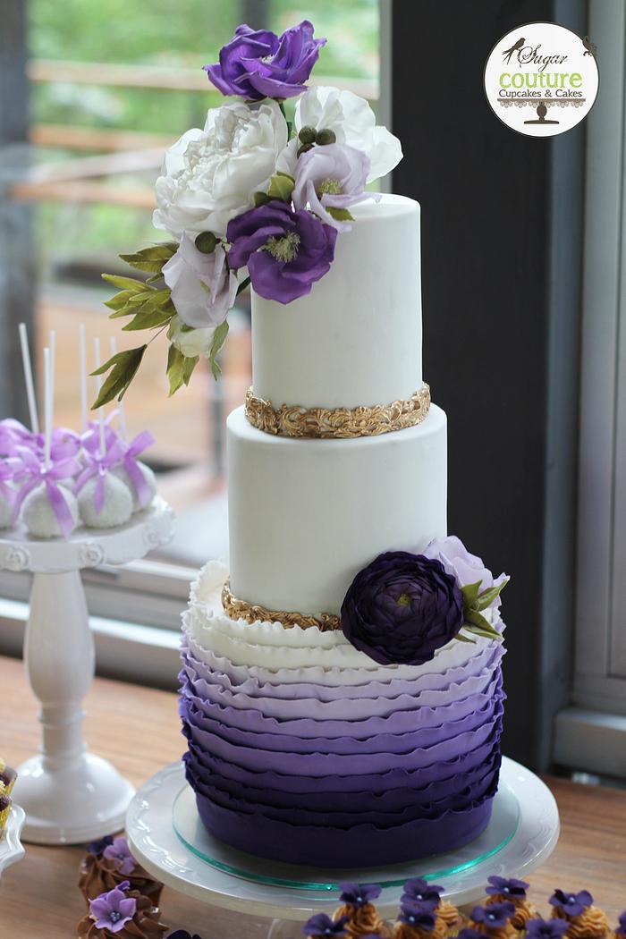 Purple ombre cake