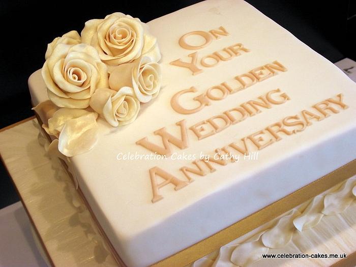 Golden Wedding Cake 