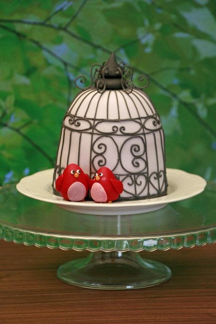 Love birds mini cake