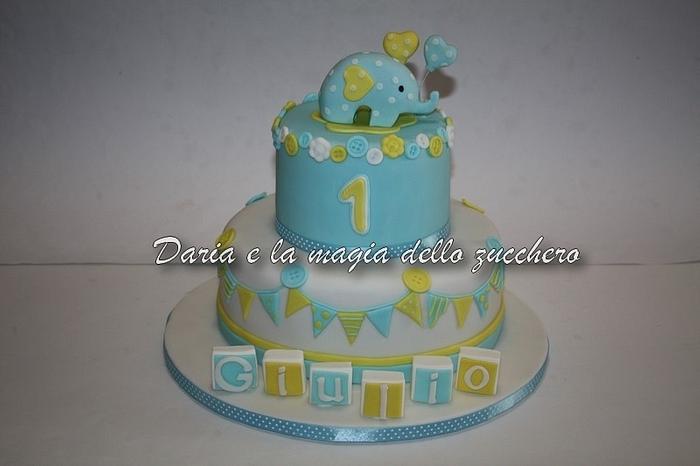 Baby elephant cake