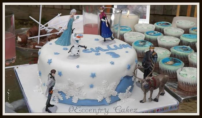 Frozen Themed Birthday Cake