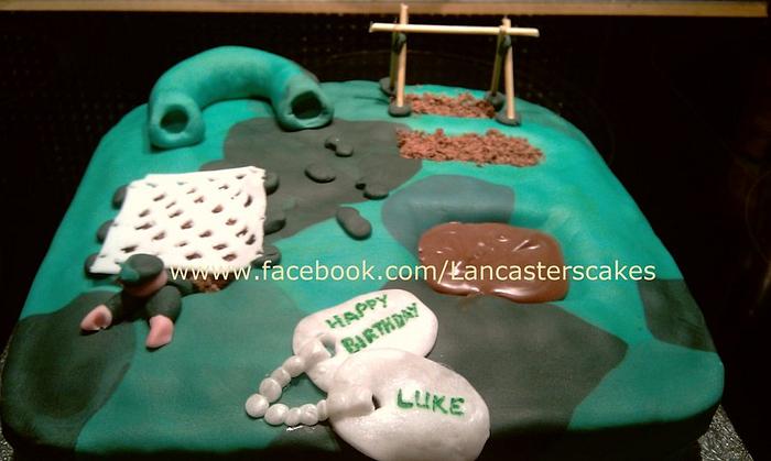 Army assault course cake