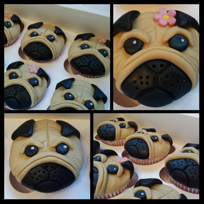 pug cupcakes