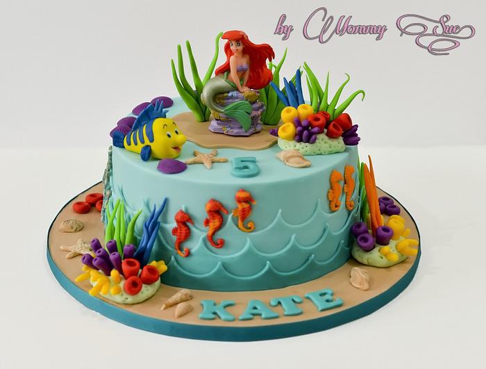 Little Mermaid Ariel Inspired Garden Cake
