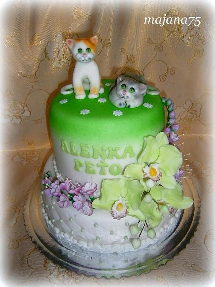 cake with cats