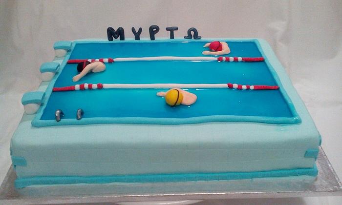 Swimming Pool Cake by Konstantina Chalkia