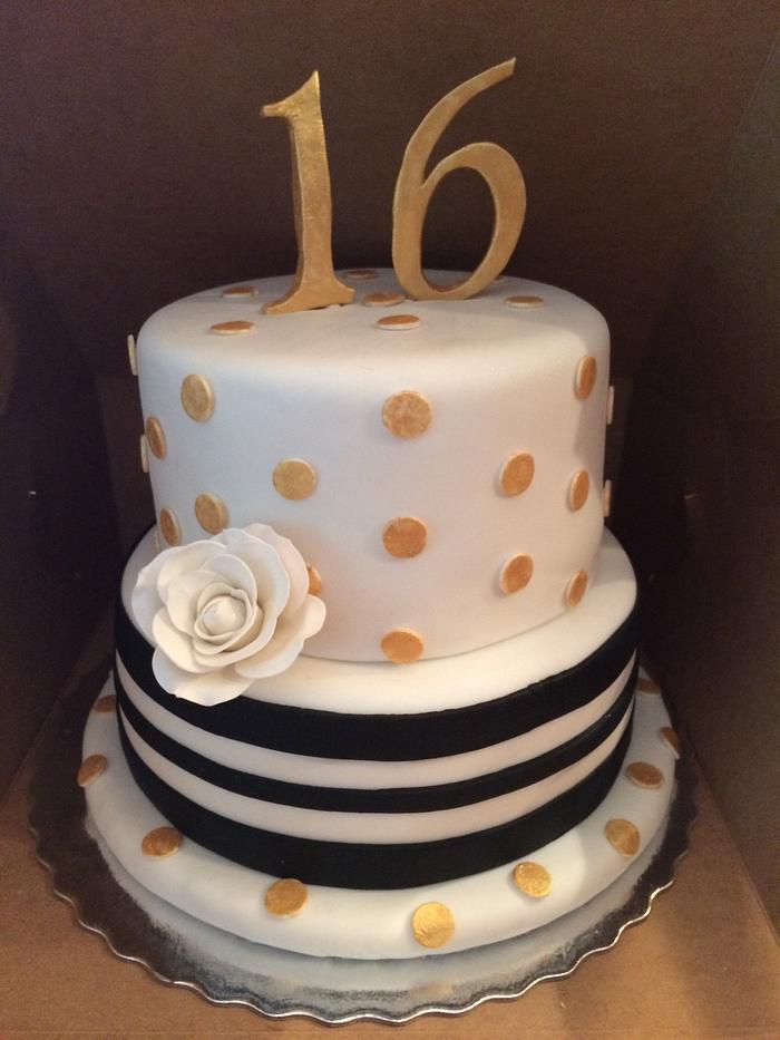 Kate Spade Inspired Sweet 16 Cake