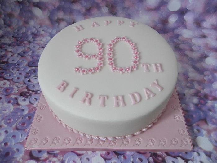 90th birthday cake.
