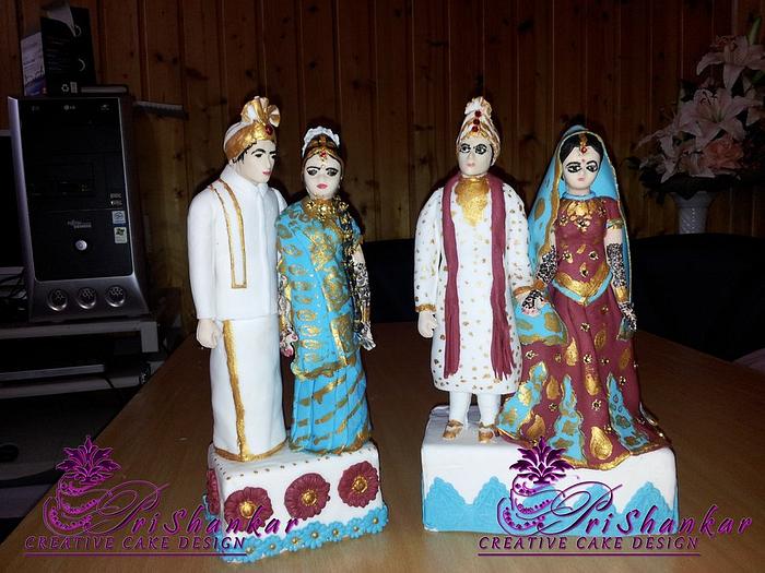  Wedding Cake toppers Indian Style