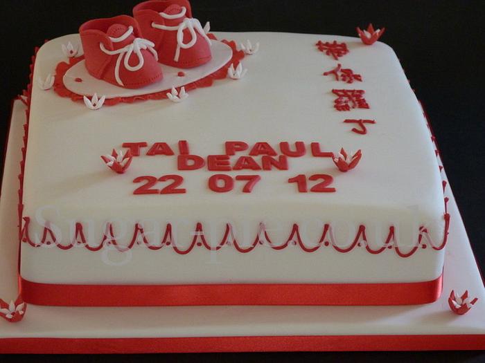 A Traditional christening cake