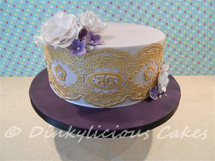 Regal 80th birthday cake