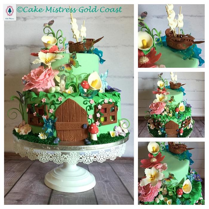 Garden Fairy Cake - Decorated Cake by Frostilicious Cakes - CakesDecor