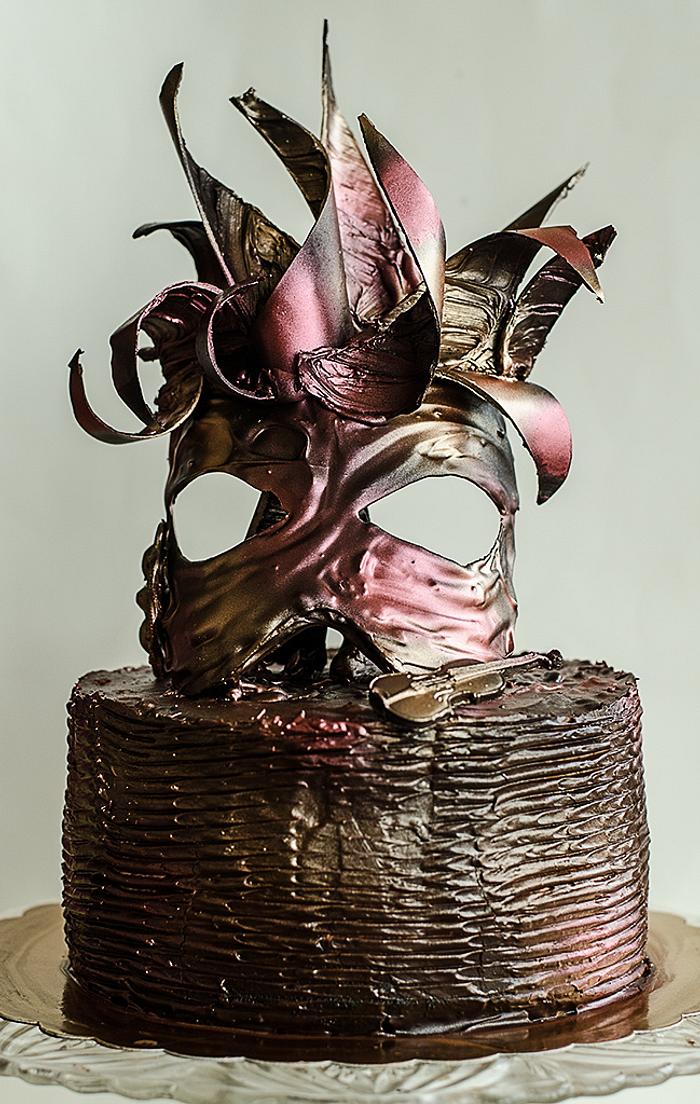 venice carnival  mask cake
