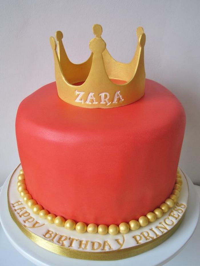 Zara's first birthday princess cake