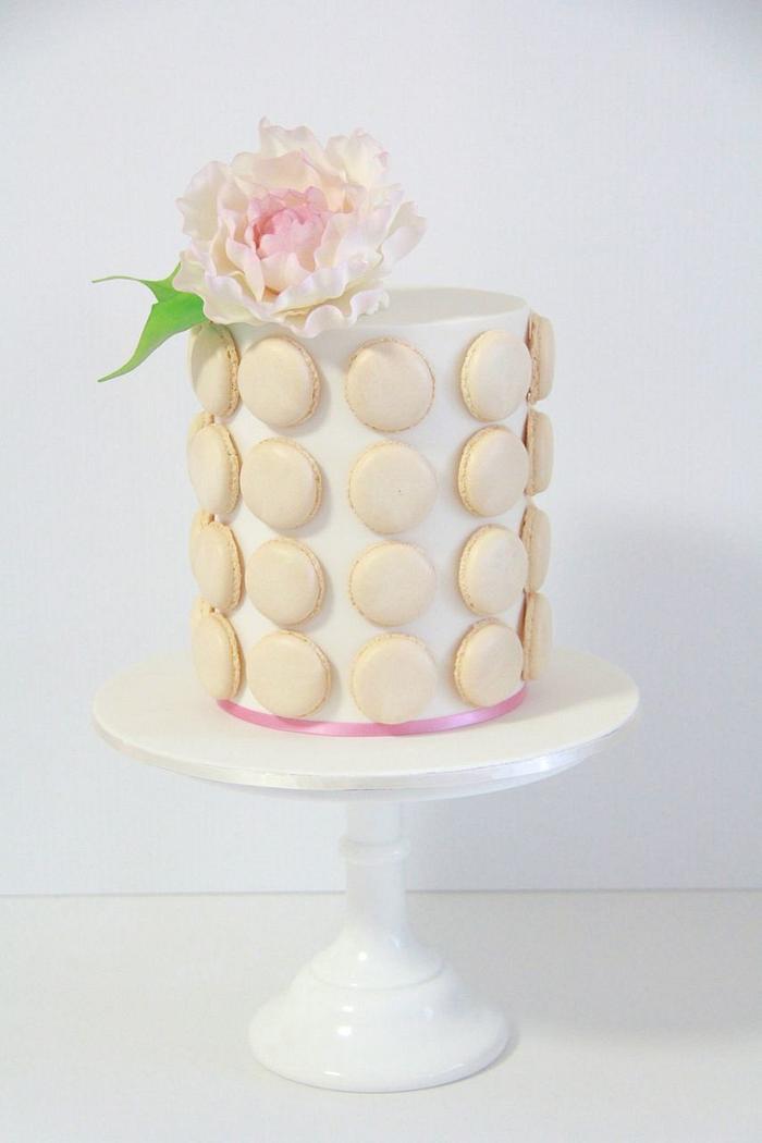 Macaron birthday cake