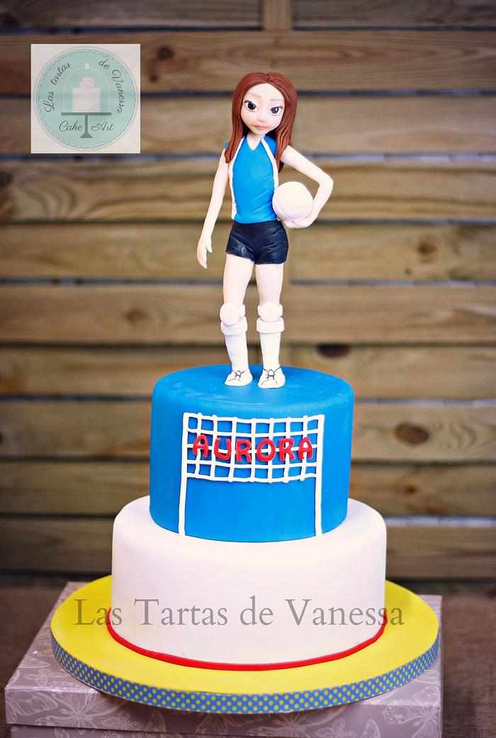 Volleyball girl cake