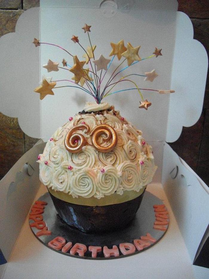 60th Birthday Giant cupcake 